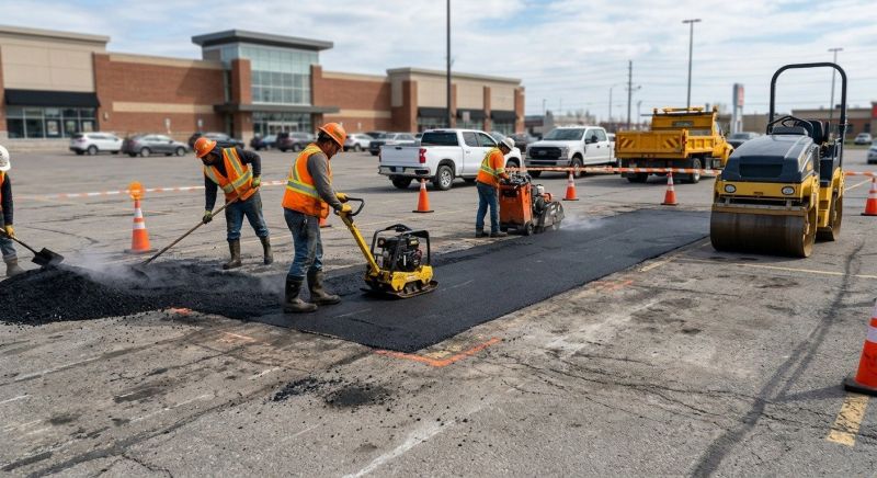 Asphalt Parking Lot Repair in Bluffton, SC