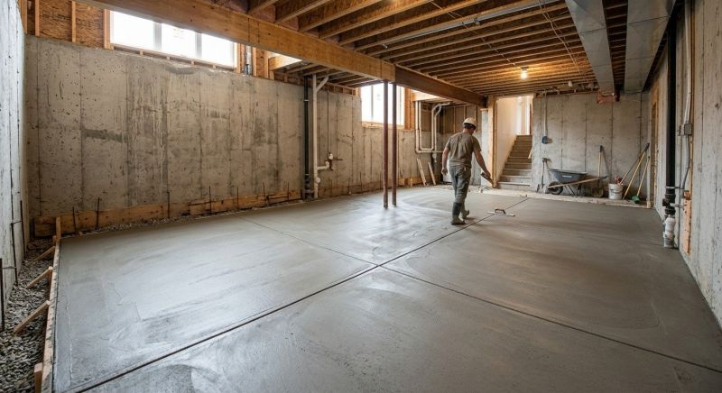 Basement Concrete Pouring in Fredericksburg, VA