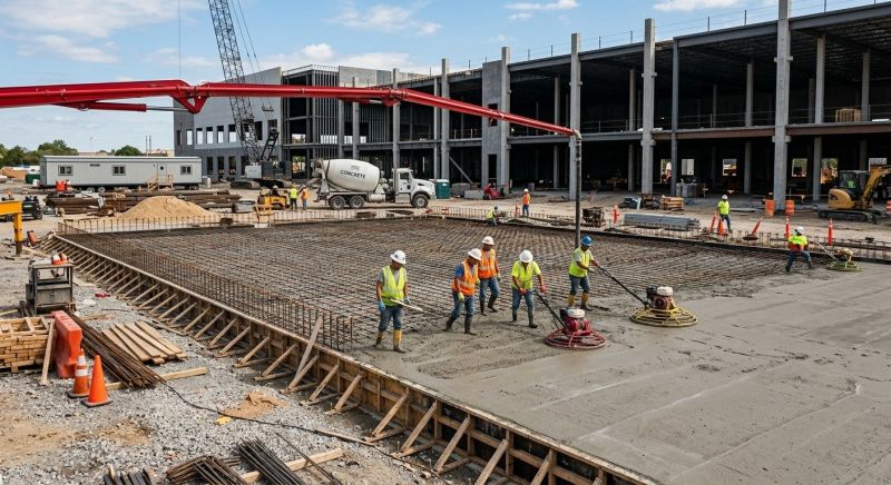 Commercial Slab Installation in Bellingham, WA